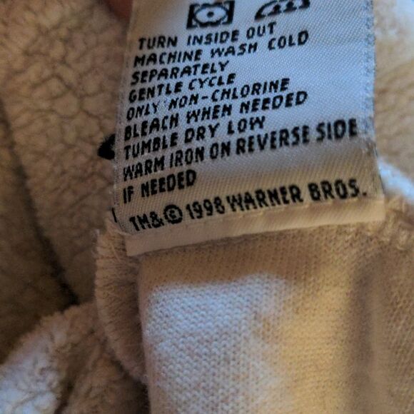 Warner Bros 1998 Looney Tunes vintage fleece sweatshirt size xs youth - Picture 5 of 9